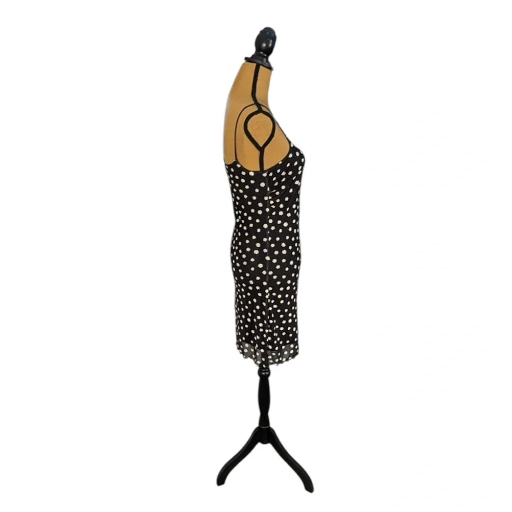 BP Black Daisy Floral Spaghetti Strap Mesh Slip Dress Women’s Small Y2K 90s NWT - Picture 4 of 9